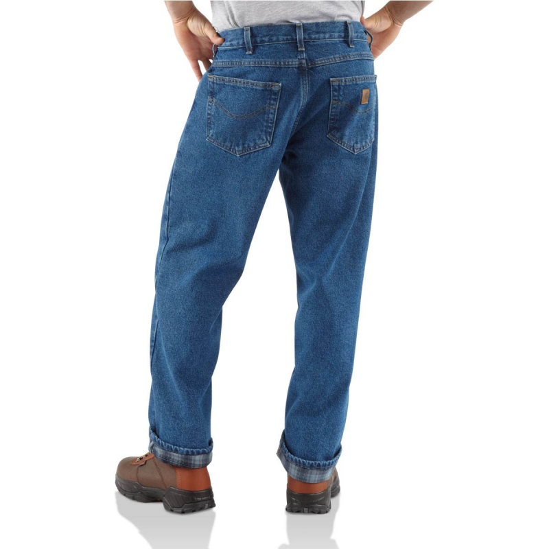 *SALE* ONLY (1) 33x30 & (2) 33x34 LEFT!! Carhartt Relaxed Fit Straight Leg Jean Flannel Lined